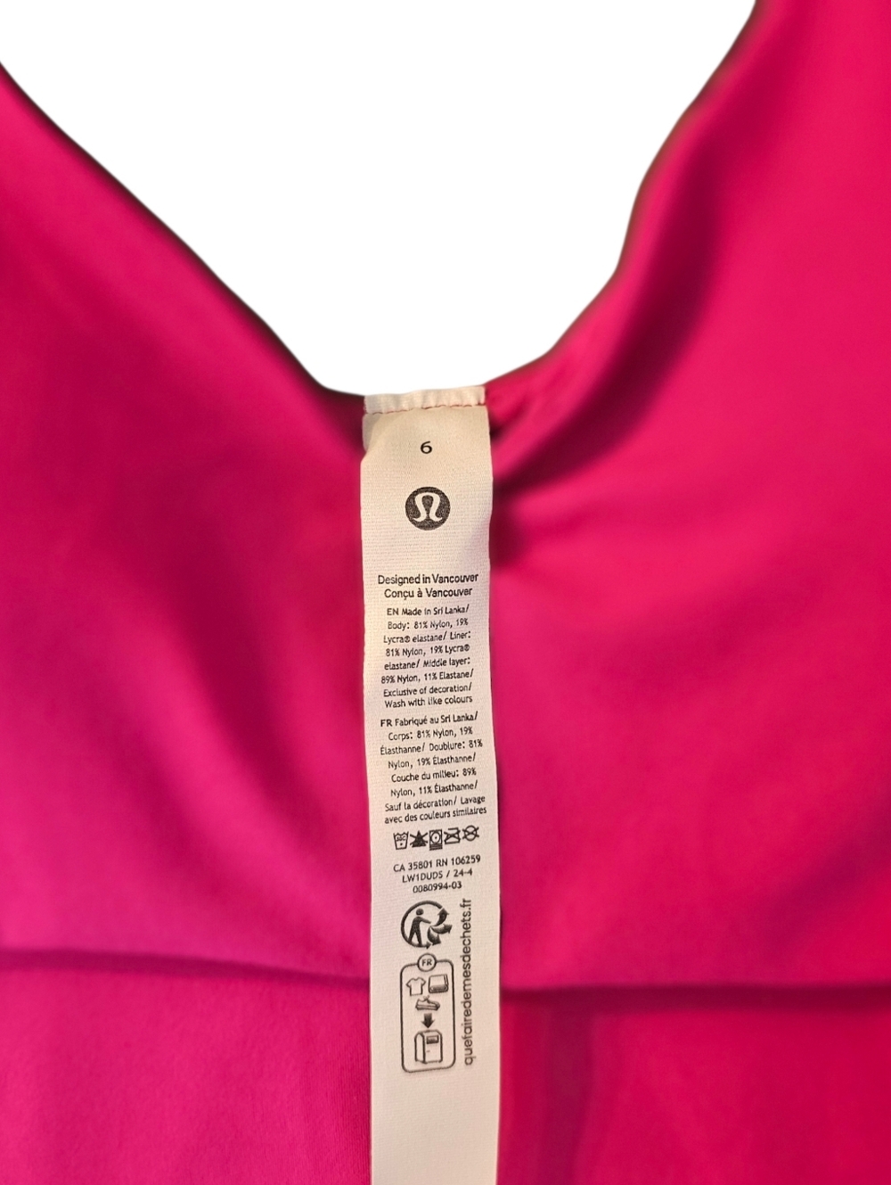 Lululemon Align Tank Ripened Raspberry/Pink Size 6 NWT - Picture 3 of 8